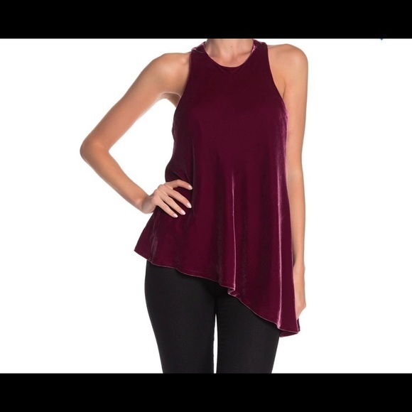 CINQ A Sept Velvet Dylan Asymmetrical Top XS - Picture 3 of 11
